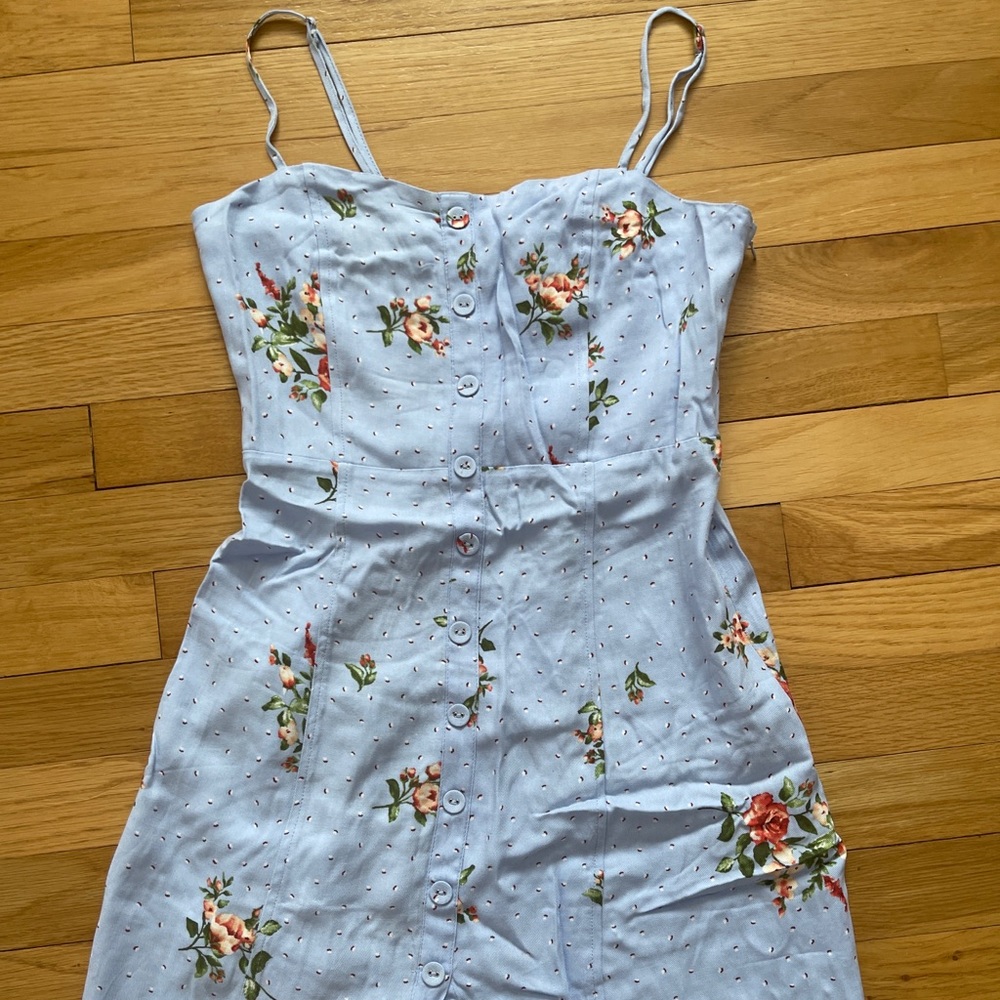Light blue floral dress